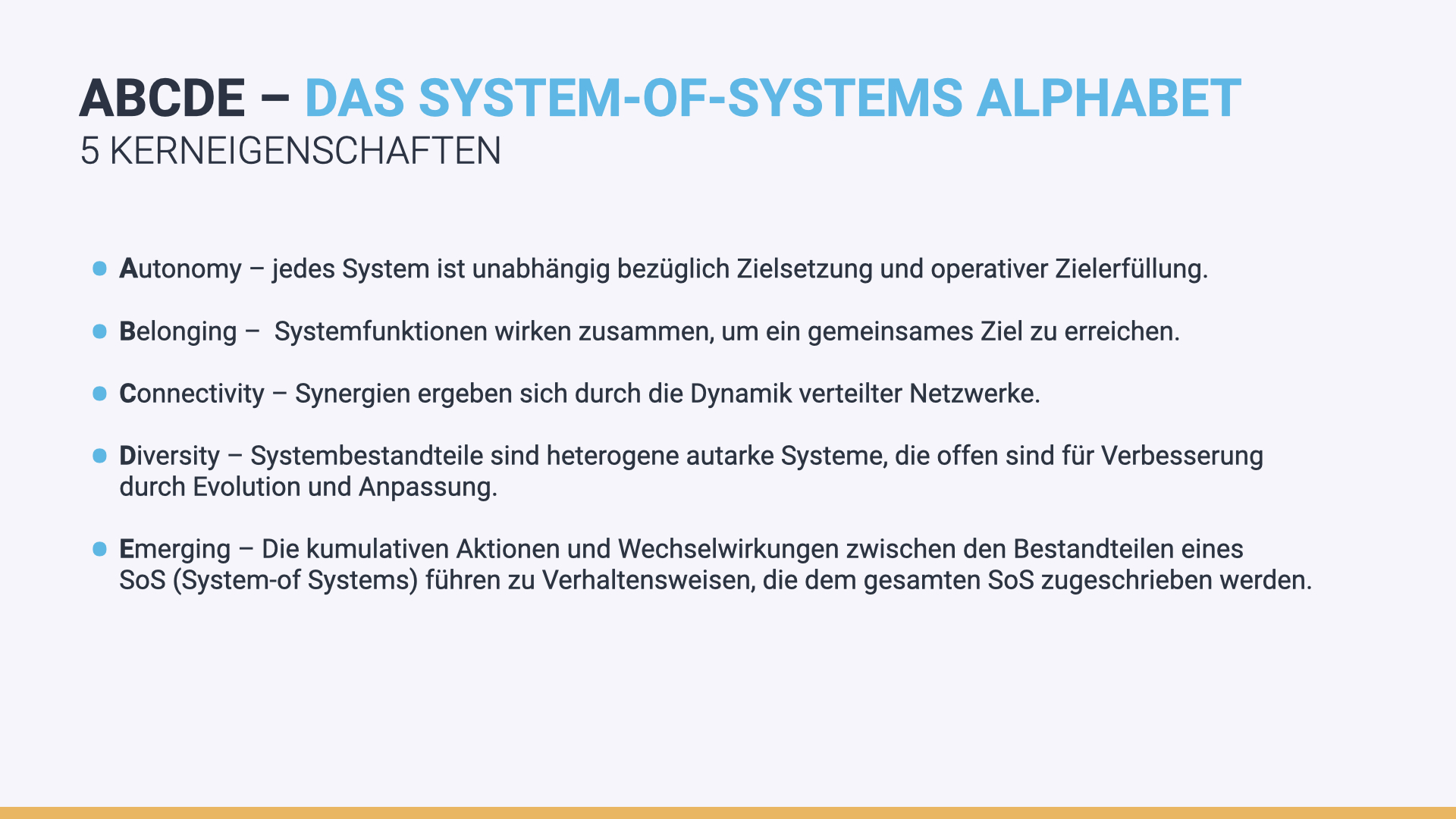ABCDE – Das System-of-Systems Alphabet ABCDE – Das System-of-Systems Alphabet